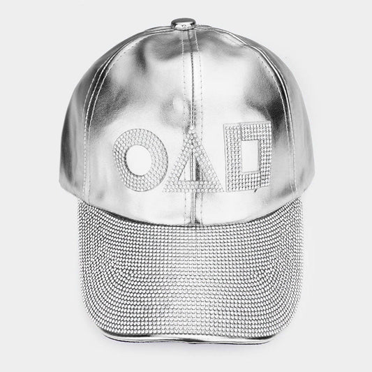 Madeline Love Rhodium Squid Game Bling Circle Triangle Square Accented Baseball Cap - Hats
