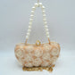 Rosalie 3D Rosette Evening Clutch with Pearl Handle - Evening Bags