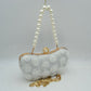 Rosalie 3D Rosette Evening Clutch with Pearl Handle - Evening Bags