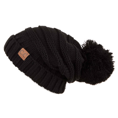 C.C Oversized Slouchy Hat With 15 Cm Pom