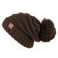C.C Oversized Slouchy Hat With 15 Cm Pom