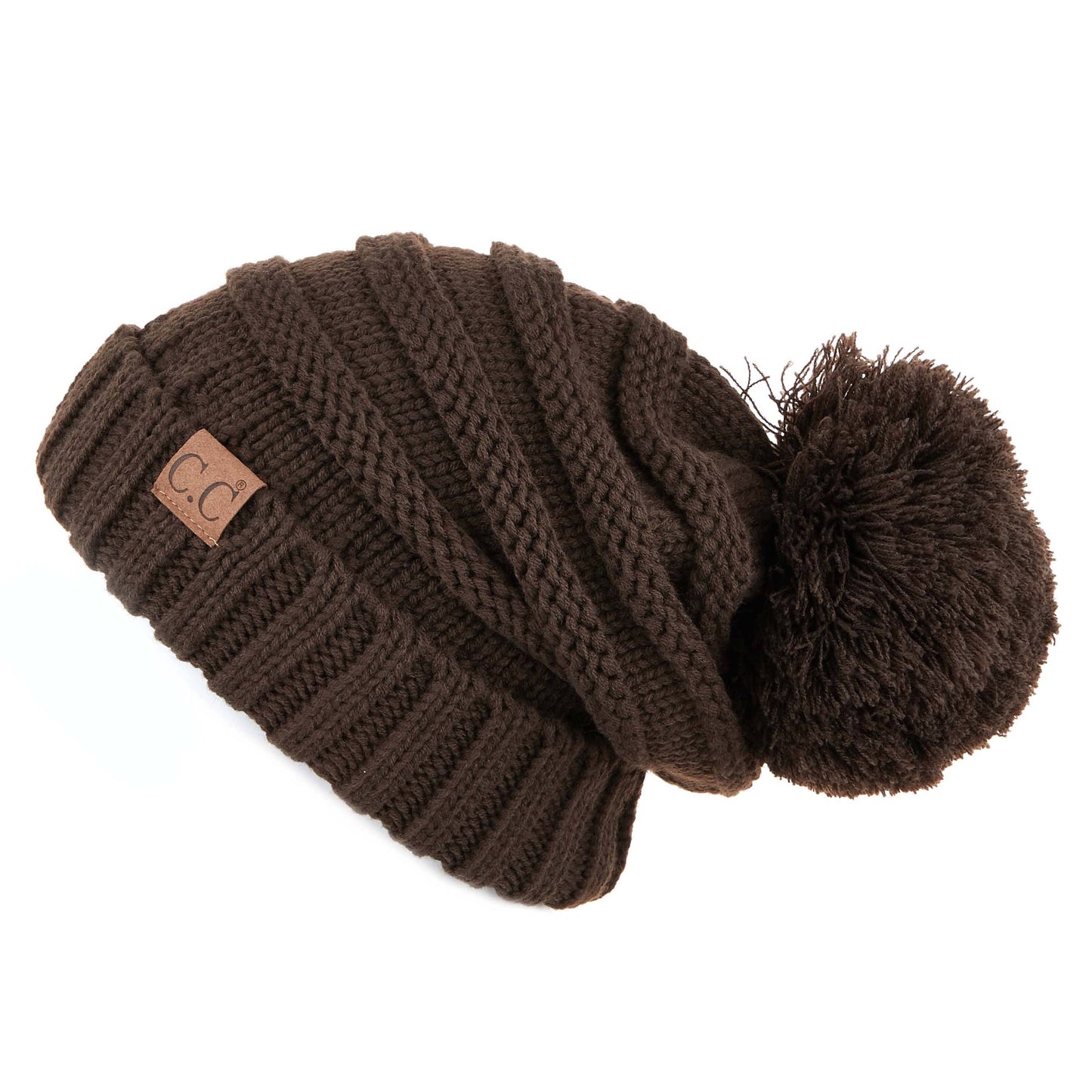 C.C Oversized Slouchy Hat With 15 Cm Pom
