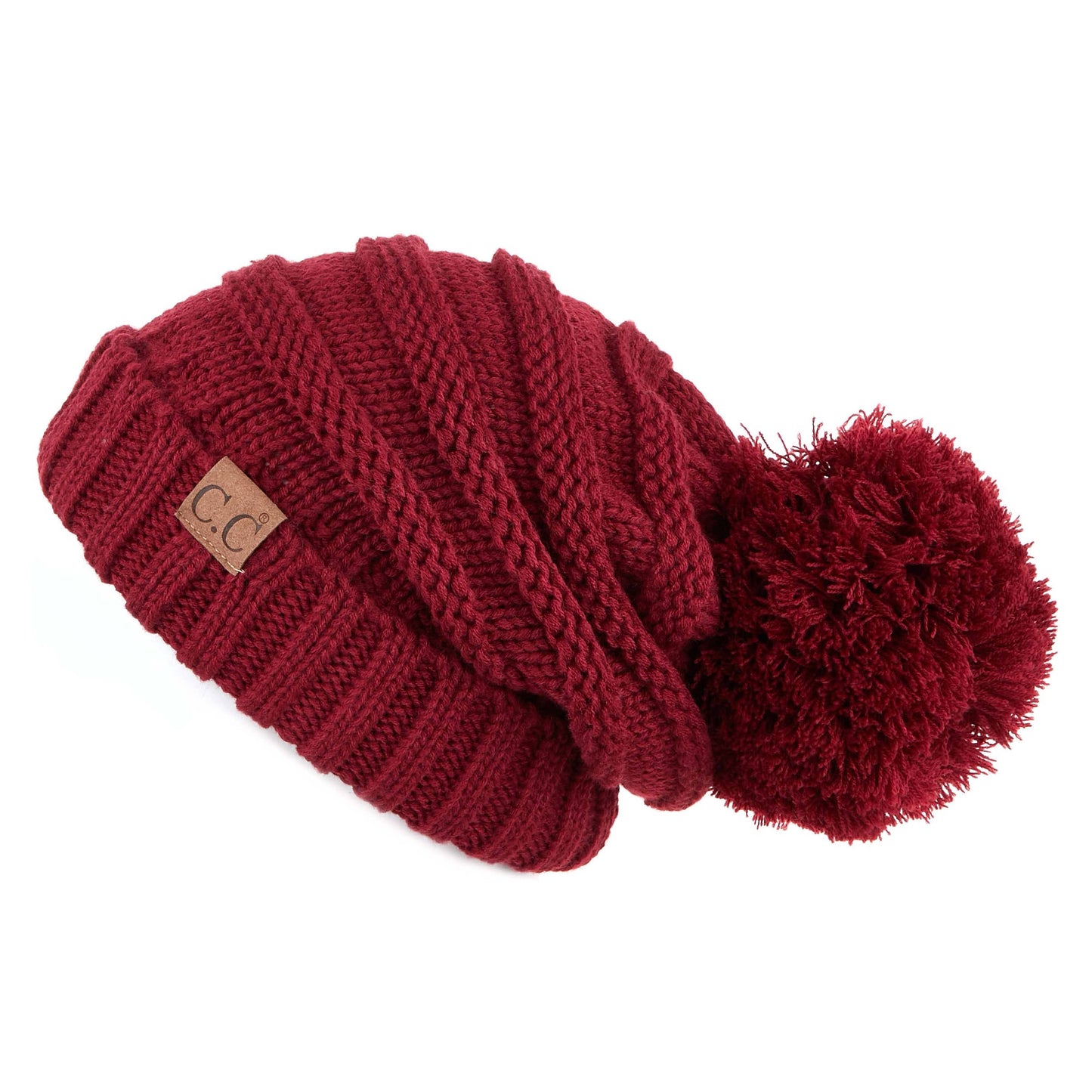 C.C Oversized Slouchy Hat With 15 Cm Pom