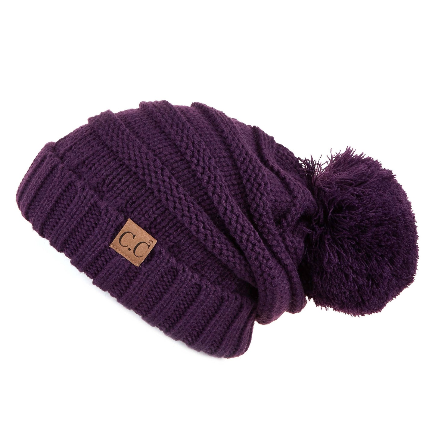 C.C Oversized Slouchy Hat With 15 Cm Pom