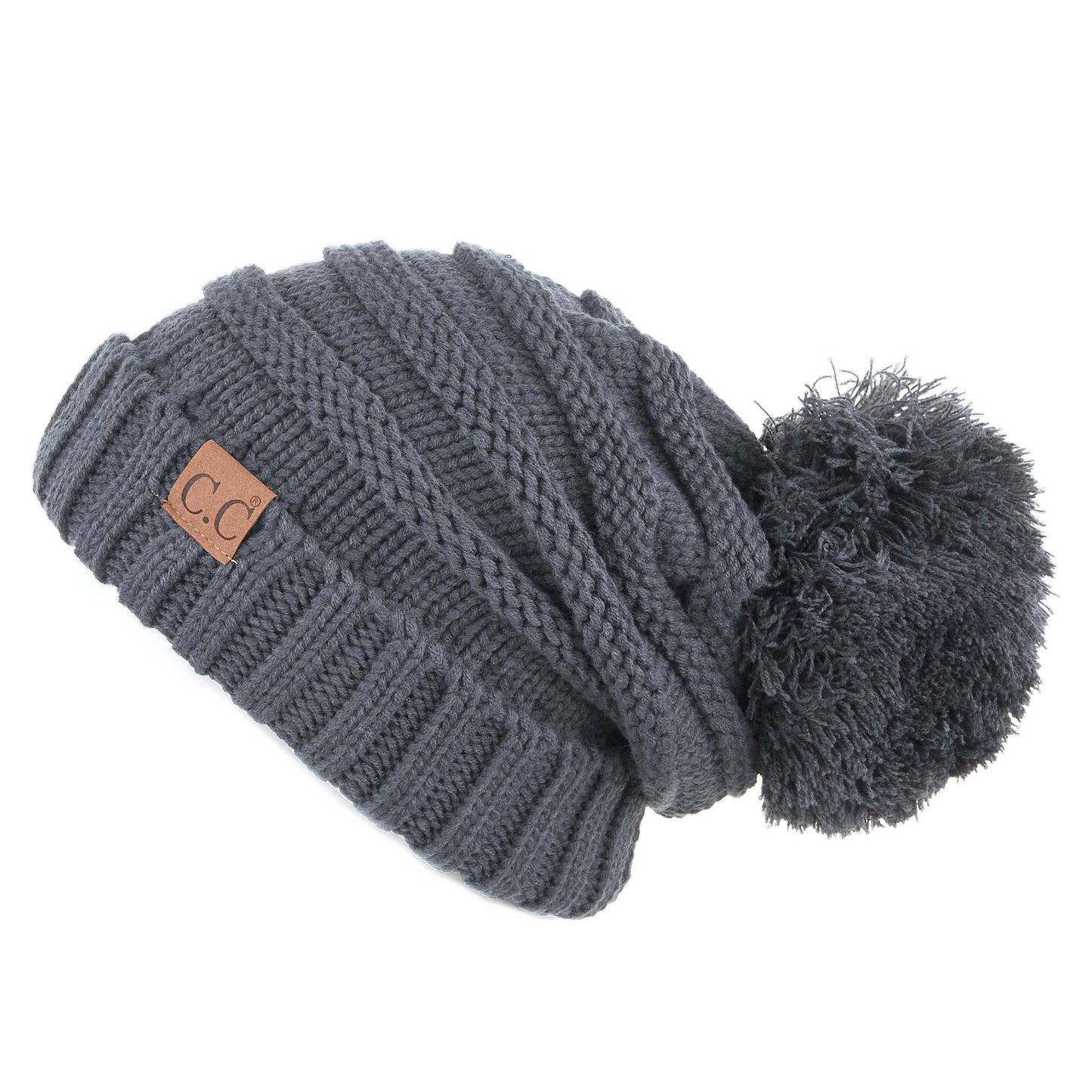 C.C Oversized Slouchy Hat With 15 Cm Pom