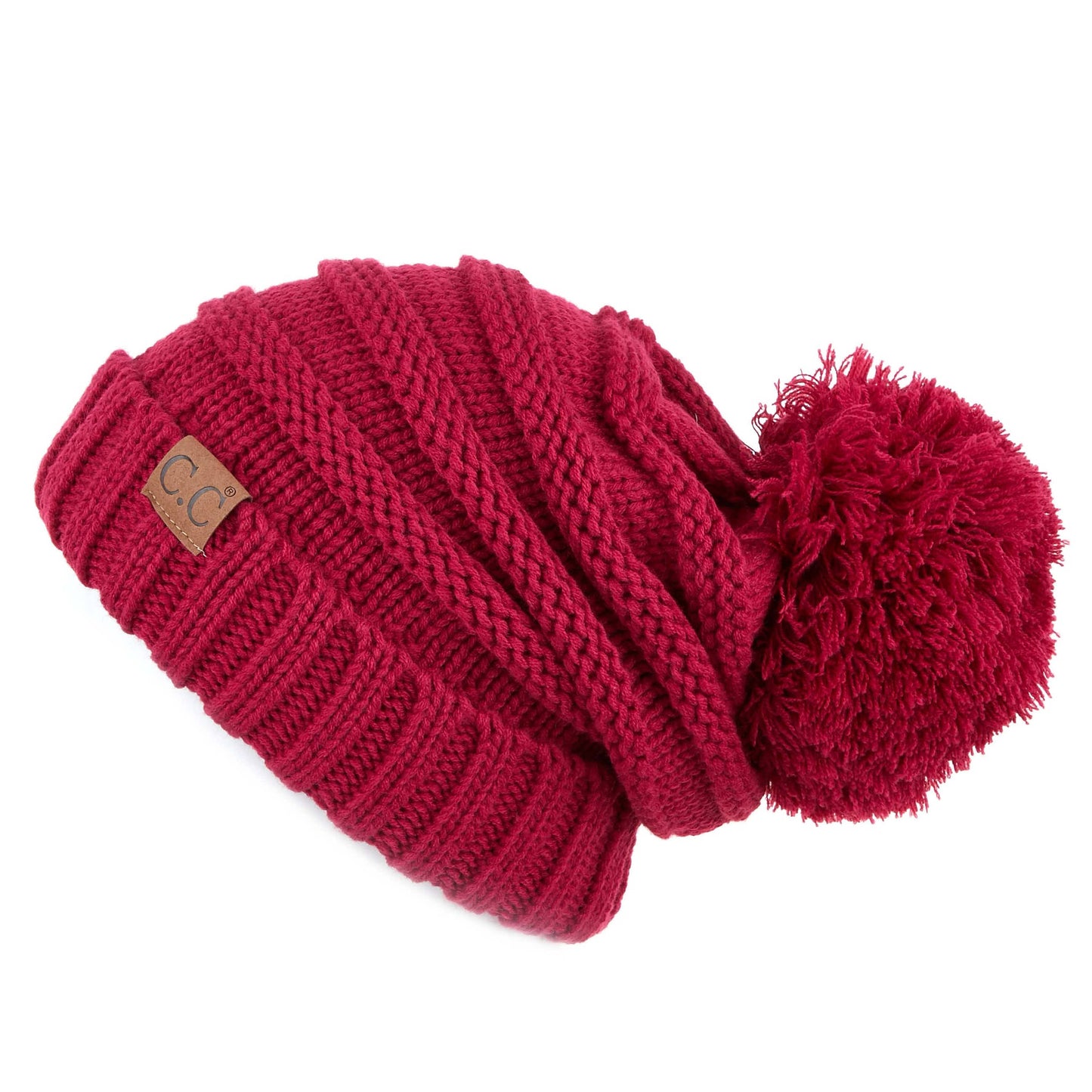 C.C Oversized Slouchy Hat With 15 Cm Pom
