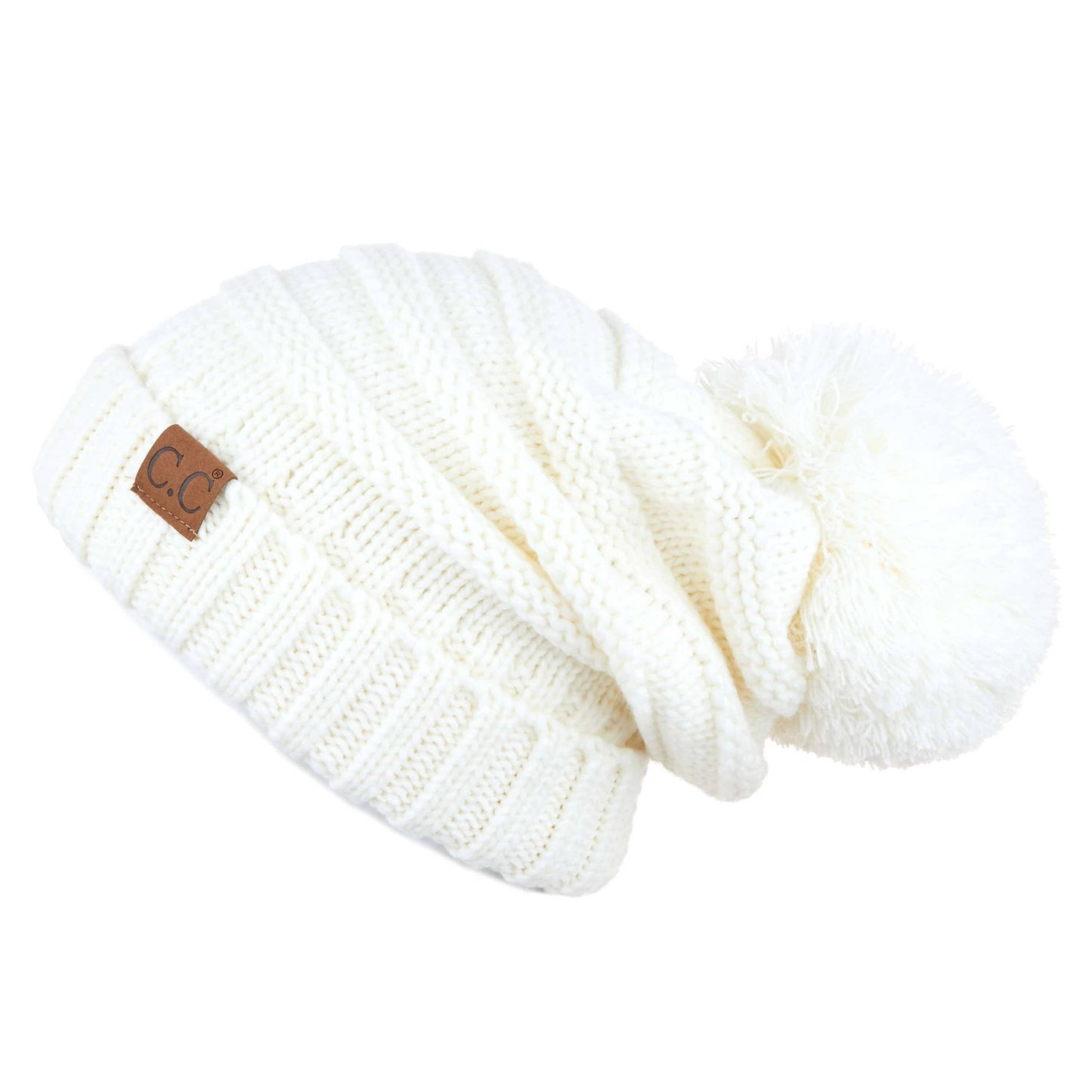 C.C Oversized Slouchy Hat With 15 Cm Pom