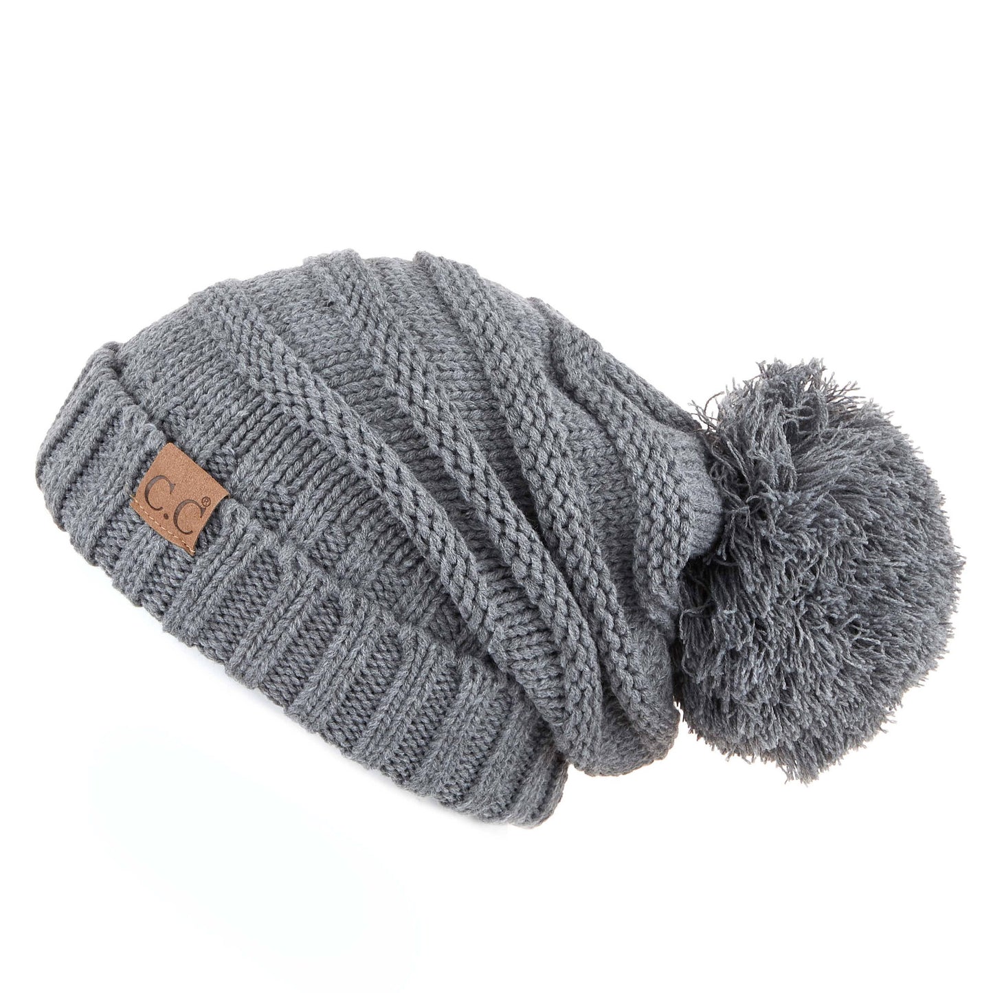 C.C Oversized Slouchy Hat With 15 Cm Pom