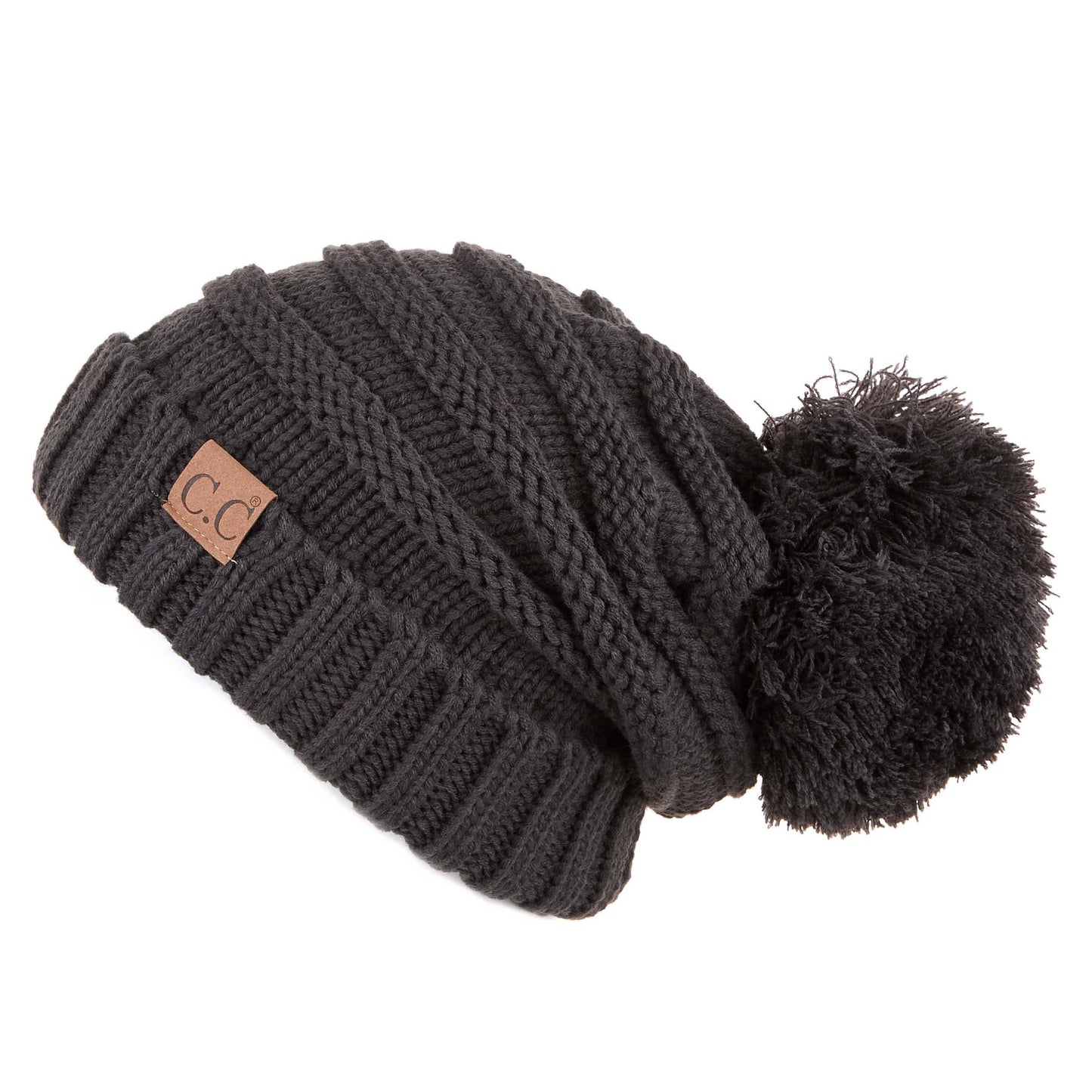 C.C Oversized Slouchy Hat With 15 Cm Pom