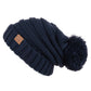 C.C Oversized Slouchy Hat With 15 Cm Pom
