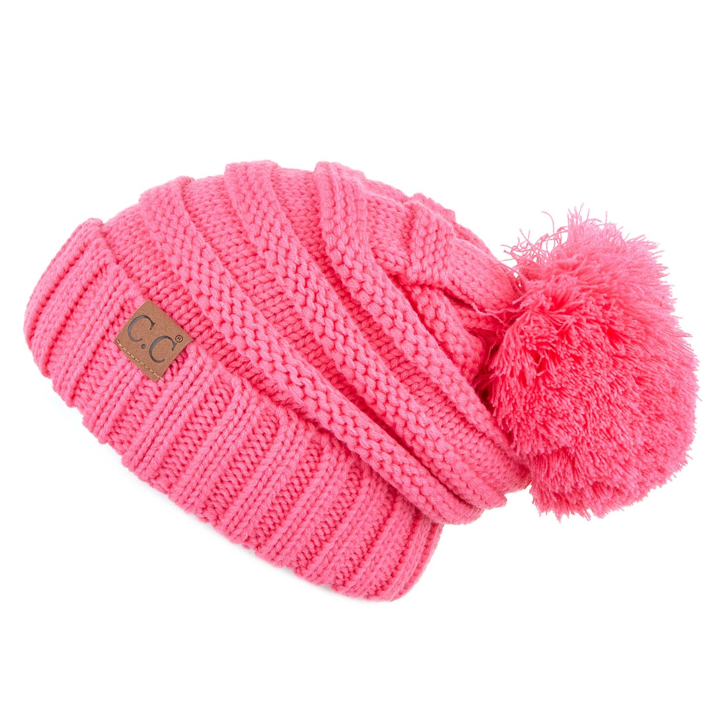 C.C Oversized Slouchy Hat With 15 Cm Pom