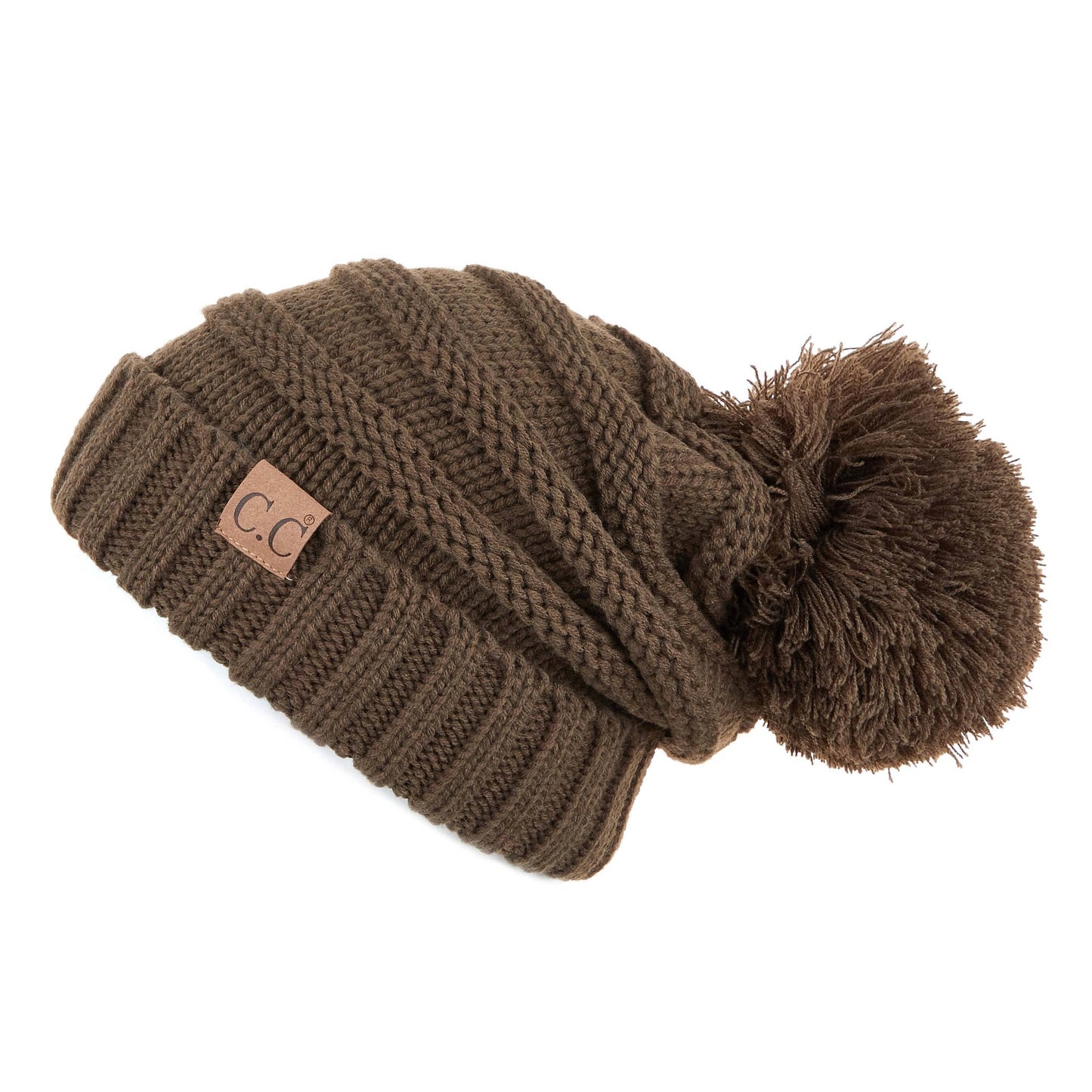 C.C Oversized Slouchy Hat With 15 Cm Pom
