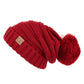 C.C Oversized Slouchy Hat With 15 Cm Pom