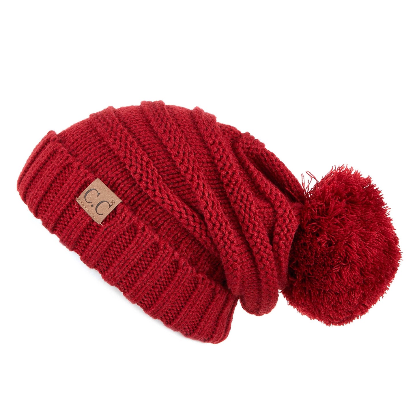 C.C Oversized Slouchy Hat With 15 Cm Pom