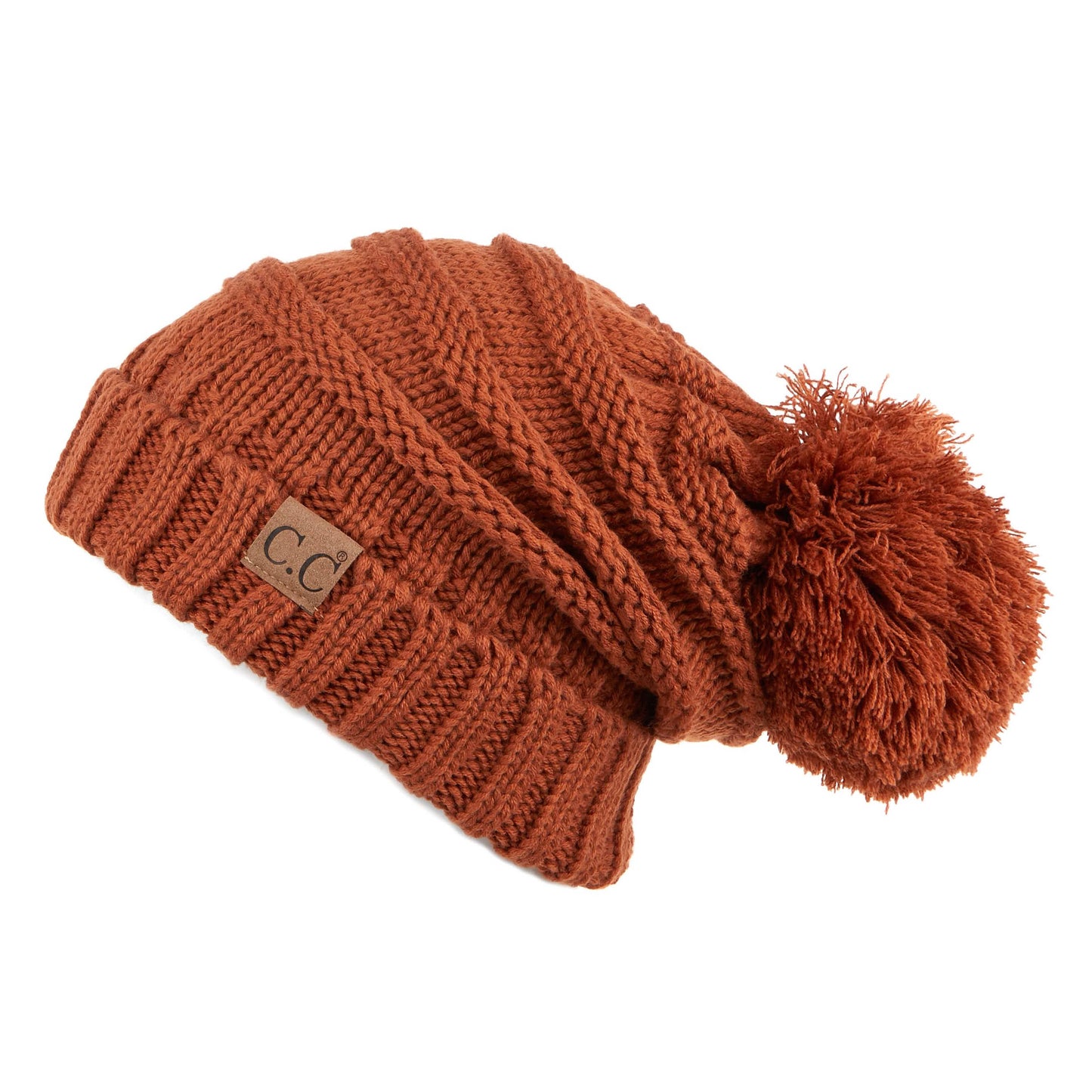 C.C Oversized Slouchy Hat With 15 Cm Pom
