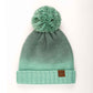 C.C Ombre Pom Beanie Hat With Fuzzy Lining