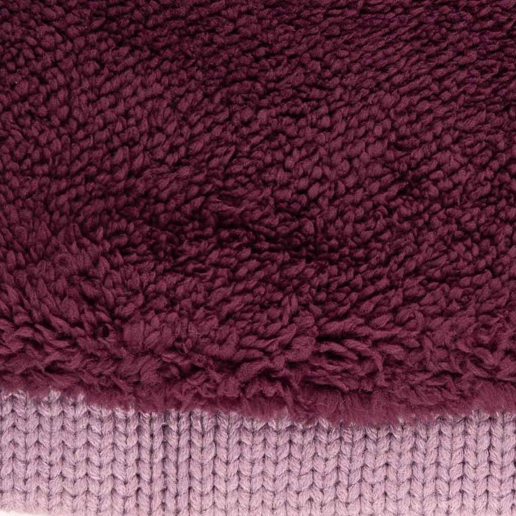 C.C Ombre Pom Beanie Hat With Fuzzy Lining