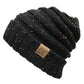 C.C Oversized Cable Knit Confetti Hat