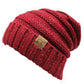 C.C Oversized Cable Knit Confetti Hat