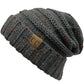 C.C Oversized Cable Knit Confetti Hat