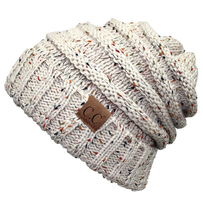 C.C Oversized Cable Knit Confetti Hat