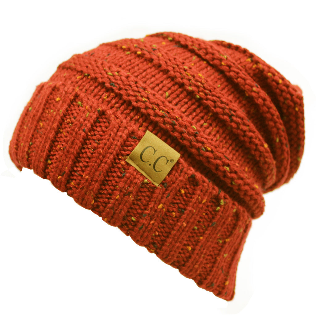 C.C Oversized Cable Knit Confetti Hat