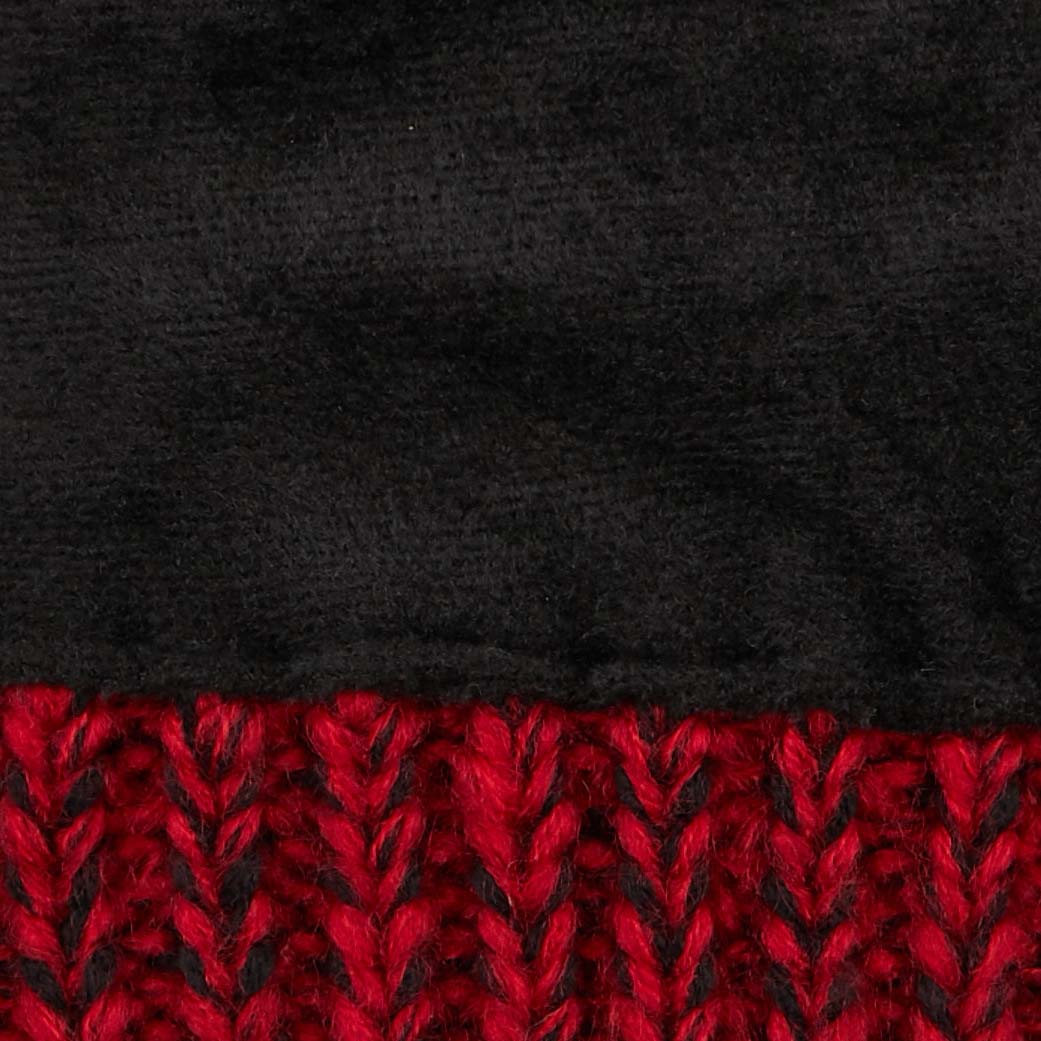 C.C Heart Beanie With Faux Fur Pom
