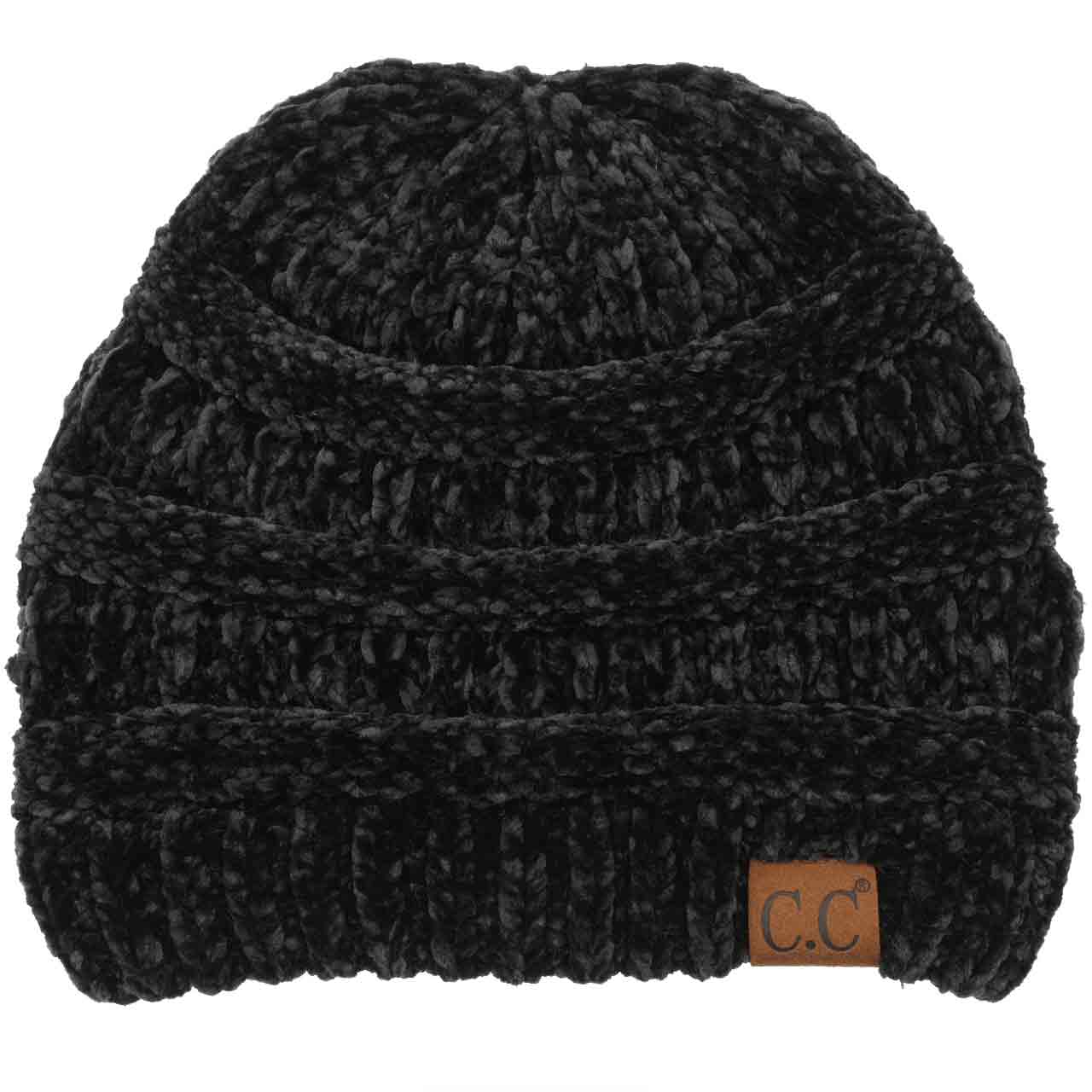 C.C Chenille Ribbed Beanie Hat