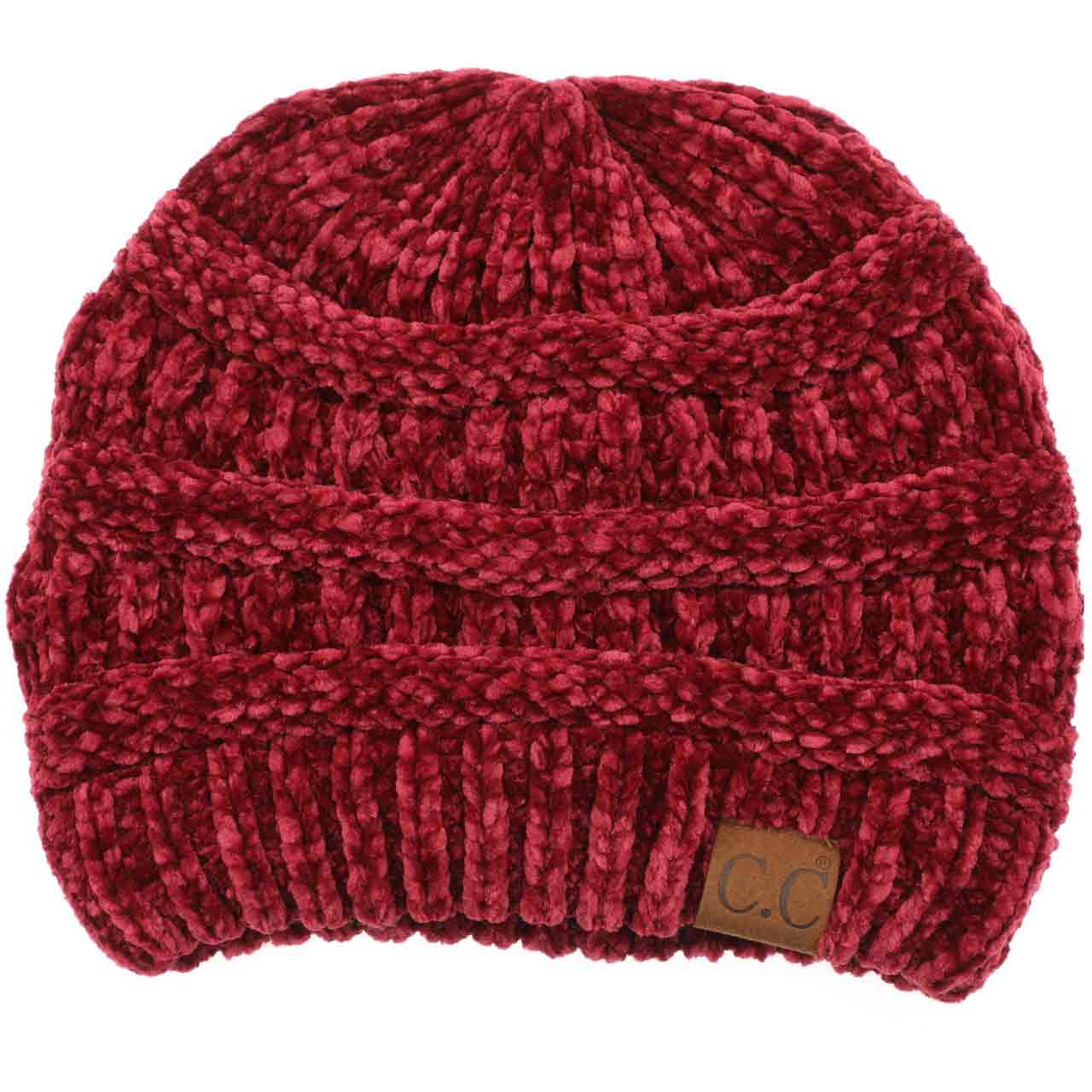 C.C Chenille Ribbed Beanie Hat