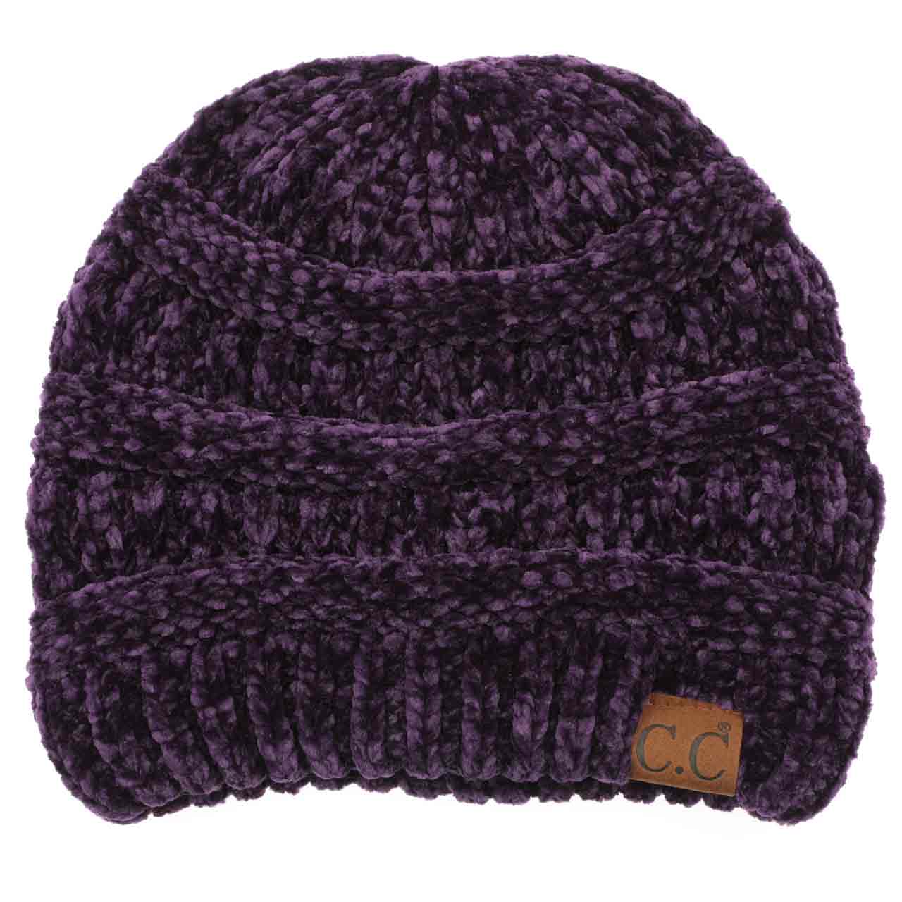 C.C Chenille Ribbed Beanie Hat