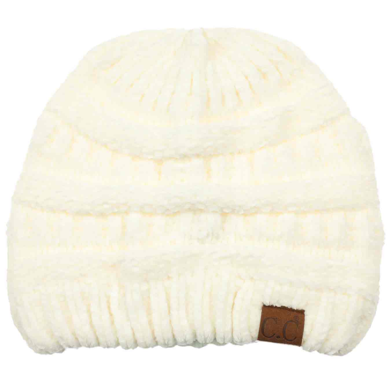 C.C Chenille Ribbed Beanie Hat