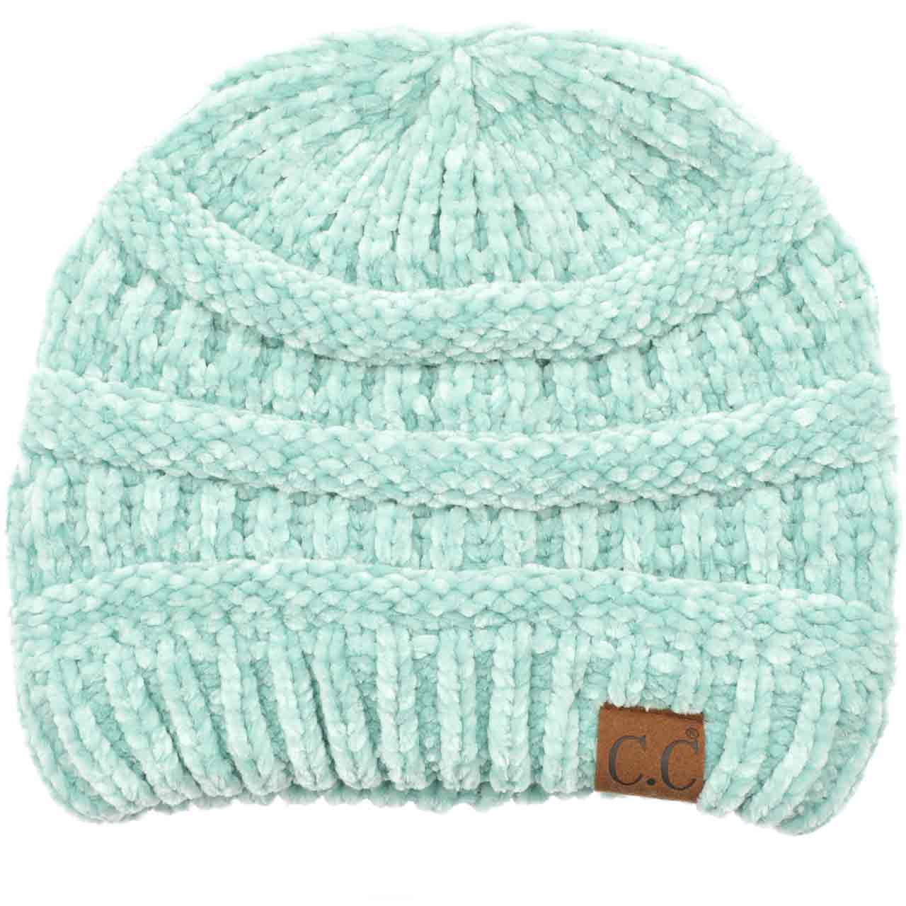 C.C Chenille Ribbed Beanie Hat