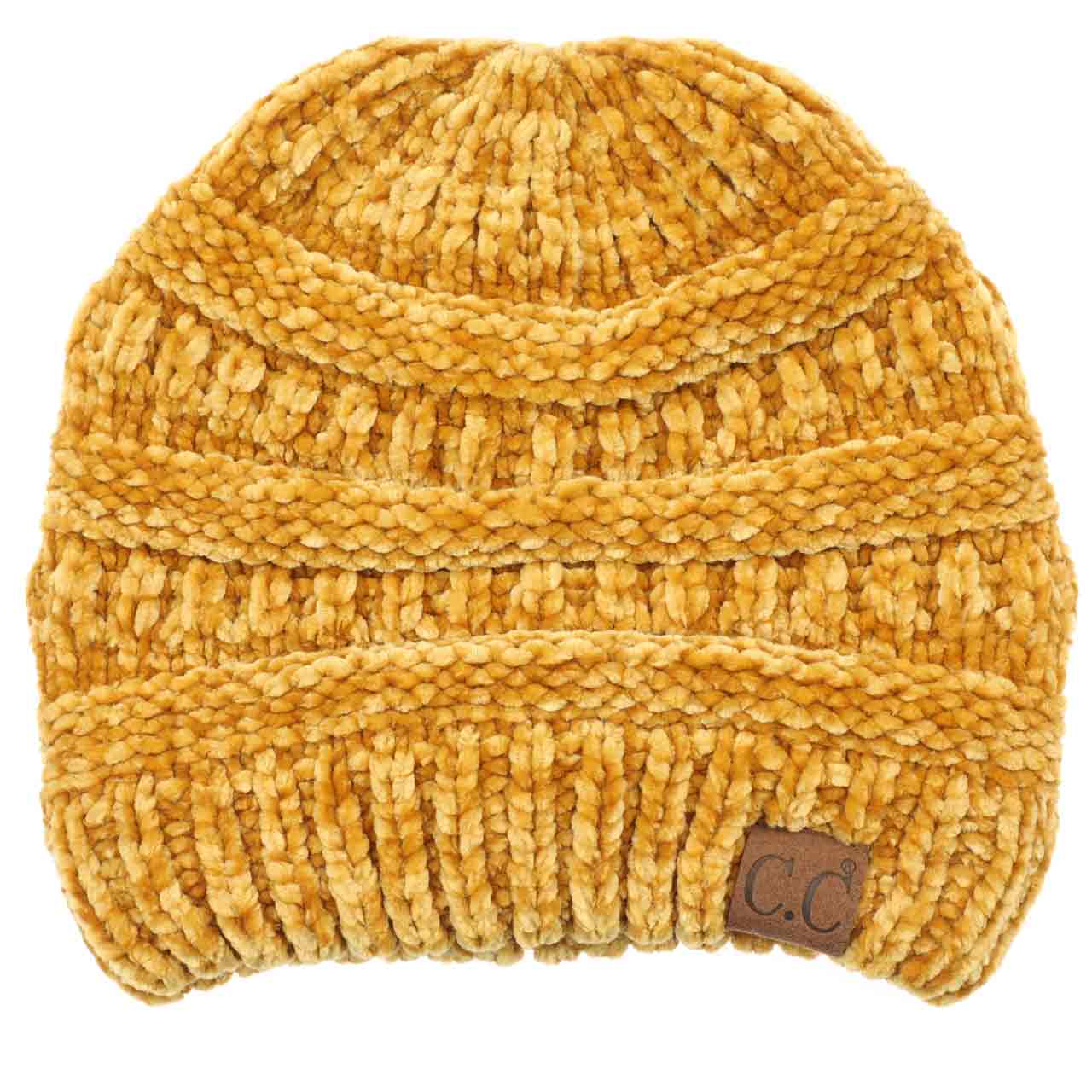 C.C Chenille Ribbed Beanie Hat