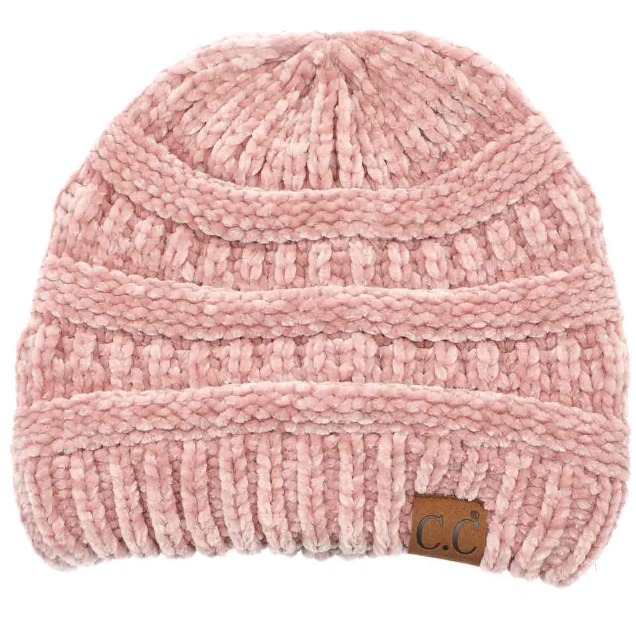 C.C Chenille Ribbed Beanie Hat