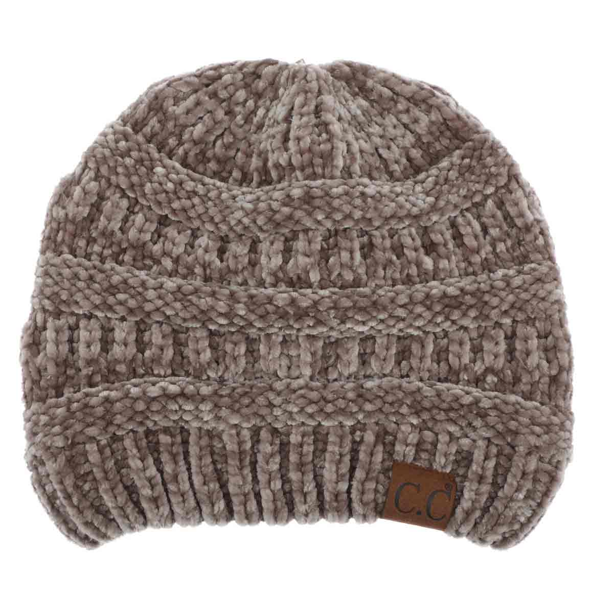 C.C Chenille Ribbed Beanie Hat