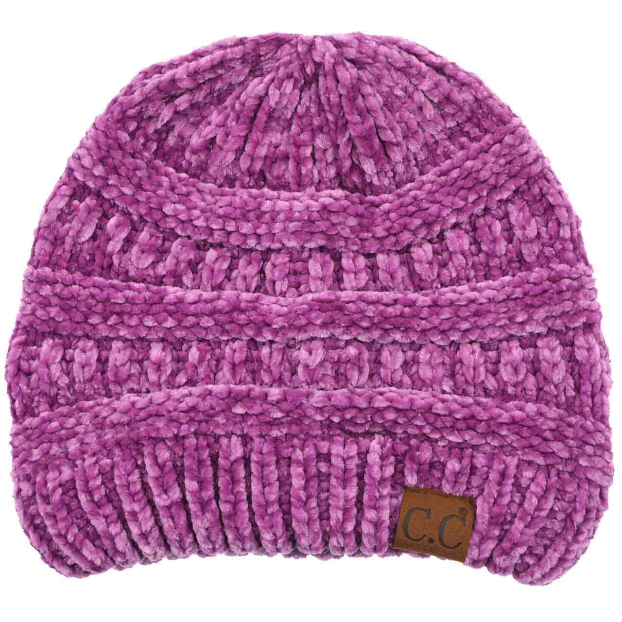C.C Chenille Ribbed Beanie Hat