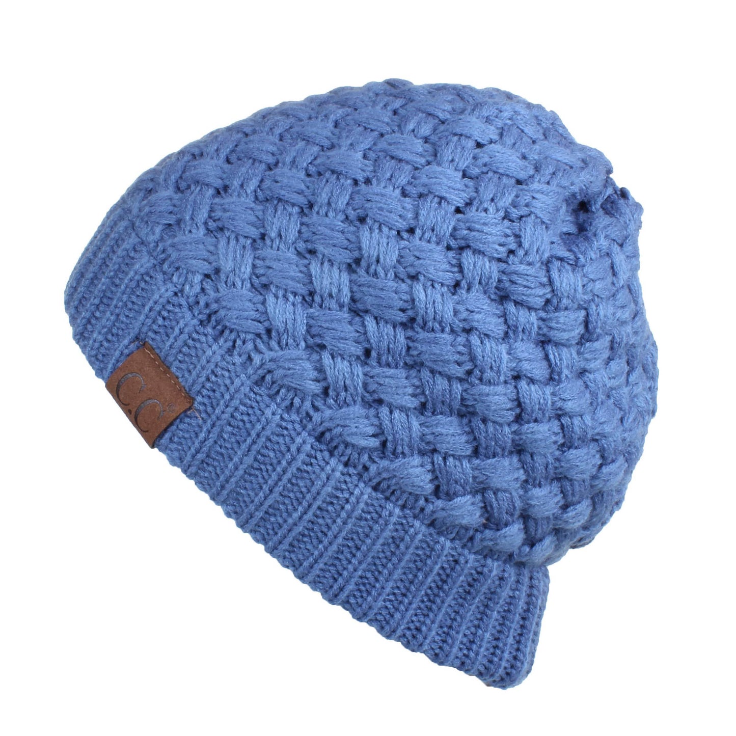 C.C Knitted Basketweave Pattern Beanie