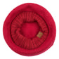 C.C Wool Beret Hat With Cabled Cuff