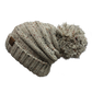 C.C Oversized Cable Knit Confetti Hat With 15 Cm Pom