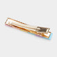 Madeline Love Gold, Neutral Color Block Resin Square Alligator Snap Hair Clip - Hair Accessories - desc