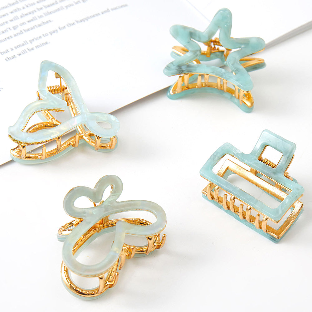 Madeline Love Mint 4PCS - Starfish Butterfly Shape Mini Hair Claw Clip Set - Hair Accessories