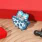 Blue White Snowflake Hair Claw Clip