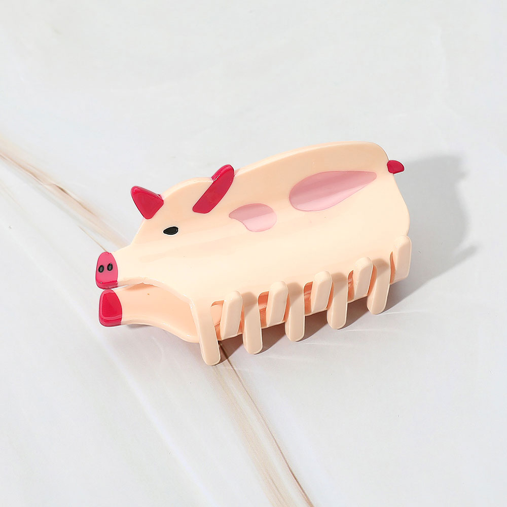 Madeline Love Pink Pig Hair Claw Clip - Hair Accessories