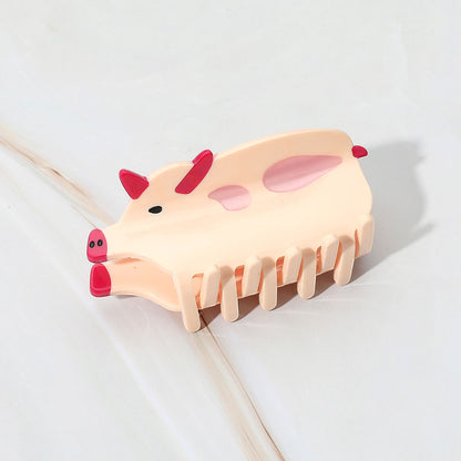 Madeline Love Pink Pig Hair Claw Clip - Hair Accessories
