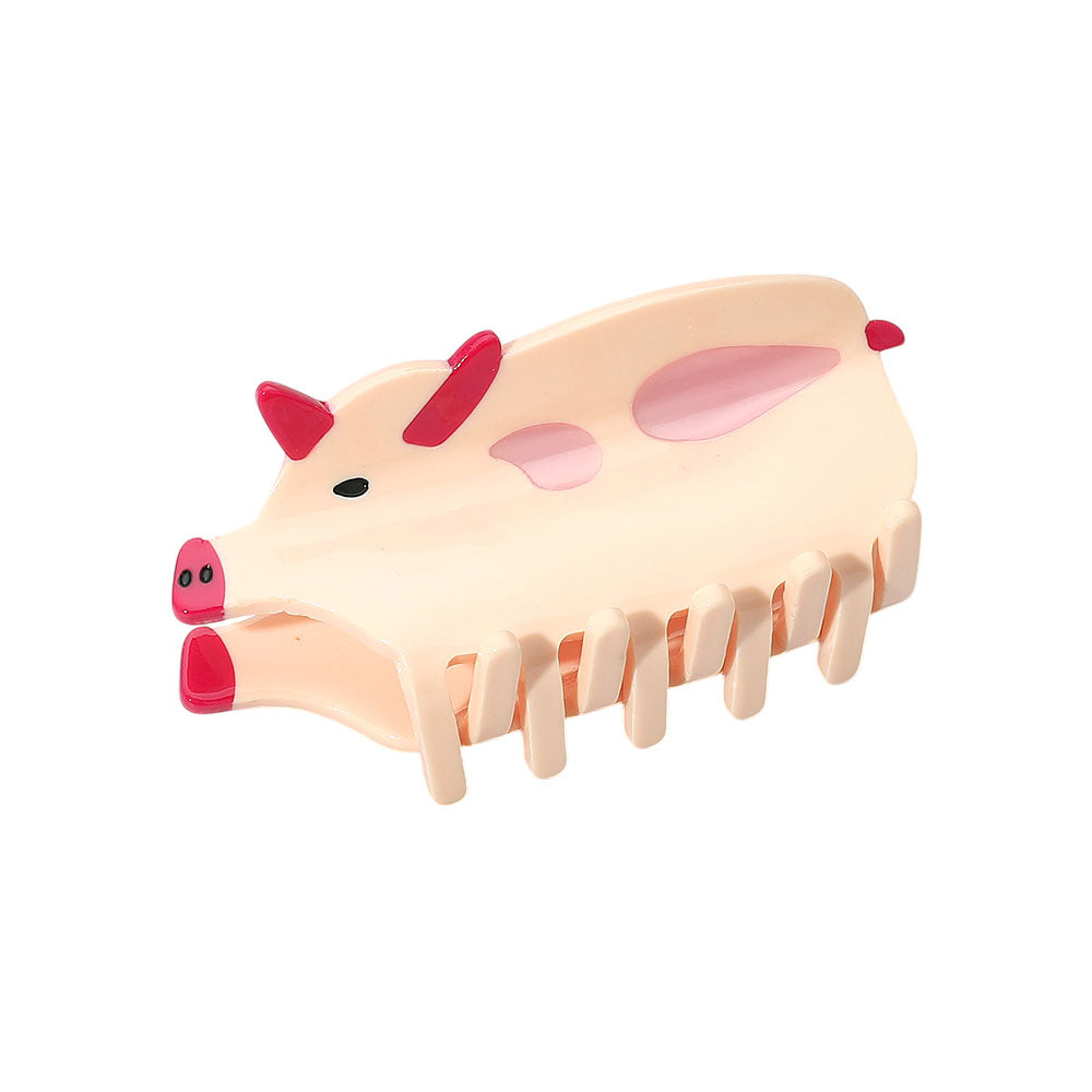 Madeline Love Pink Pig Hair Claw Clip - Hair Accessories - desc