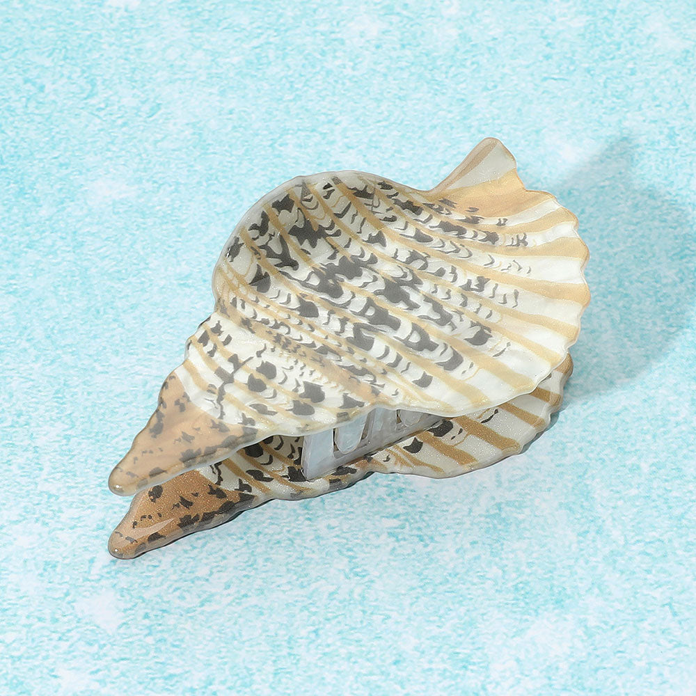 Neutral Trumpet Sea Shell Hair Claw Clip