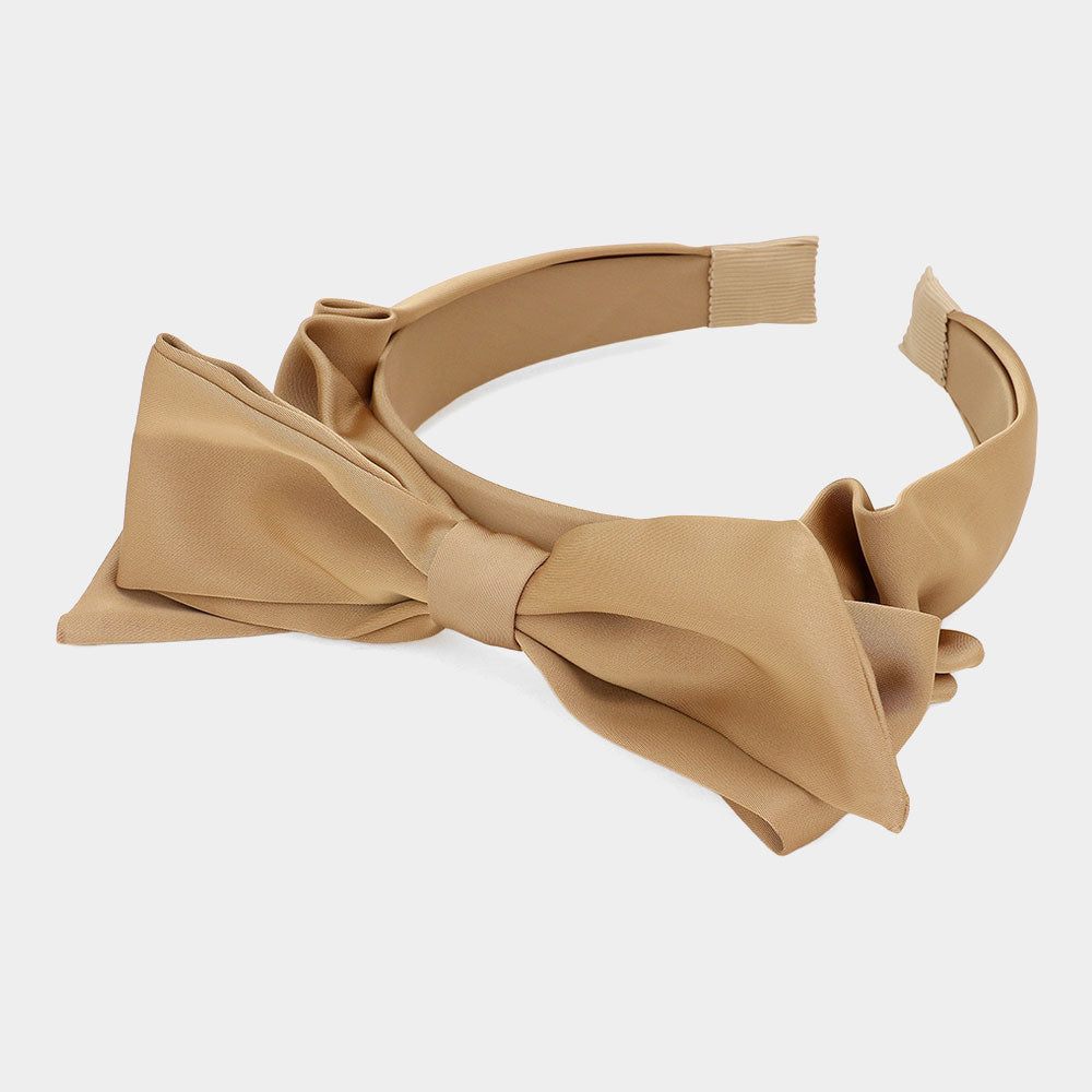 Madeline Love Neutral Fabric Bow Headband - Hair Accessories