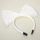 Madeline Love AB Oversized Sequin Bow Accent Headband - Hair Accessories - desc