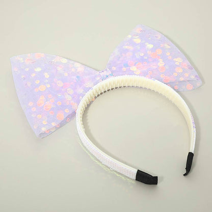 Madeline Love Lavender Oversized Sequin Bow Accent Headband - Hair Accessories