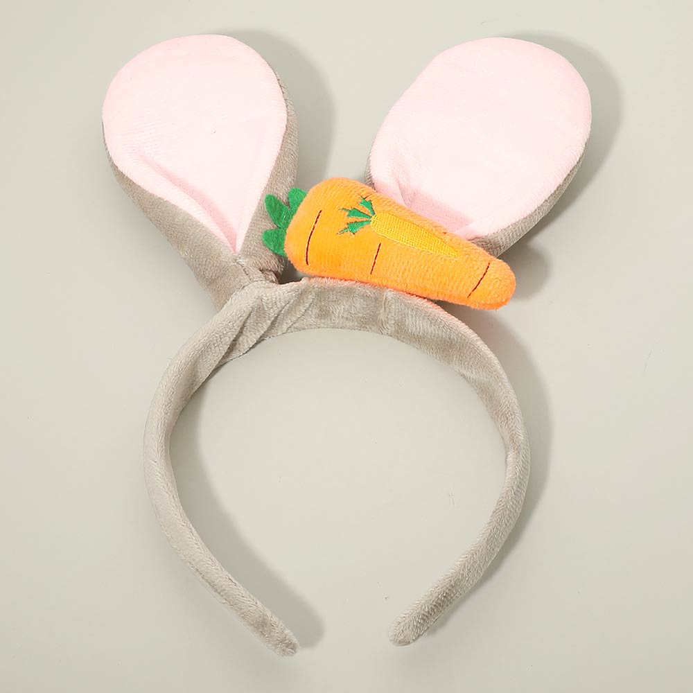 Madeline Love Orange Plush Carrot Accent Easter Bunny Ear Headband - Hair Accessories